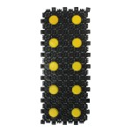 Черный «ТифлоПол-10» модуль с желтыми интегрированными индикаторами, 120x300 мм