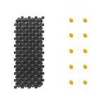 Модуль черный «ТифлоПол-10» с индикаторами (без вклеивания), 120x300 мм