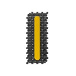 Модуль черный «ТифлоПол-10» с индикатором (полоса), в сборе, 120x300 мм