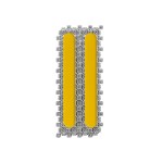 Модуль серый «ТифлоПол-10» с индикаторами (полоса), в сборе, 120x300 мм