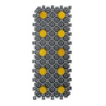 Серый «ТифлоПол-10» модуль с желтыми интегрированными индикаторами 120x300 мм