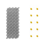 Модуль серый «ТифлоПол-10» с индикаторами (без вклеивания), 120x300 мм