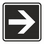 G-22 Пиктограмма тактильная Путь движения, ч/б, монохром