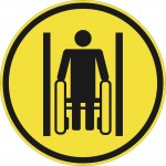 G-05 Пиктограмма тактильная Осторожно! Ограниченная ширина прохода, монохром